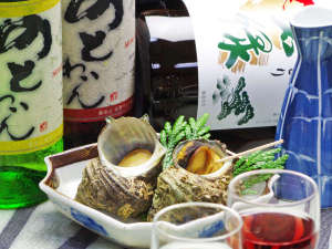 *平日だけのお得なプランです。能登の地酒(チョイスOK)とサザエのつぼ焼き付。