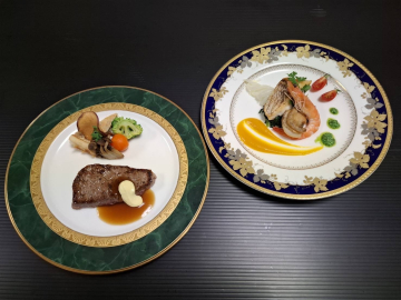 *旬の食材を使用した和洋折衷会席