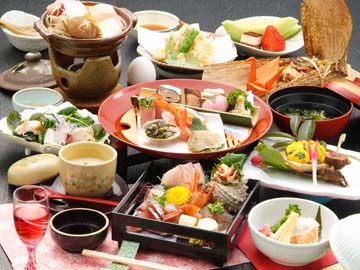 旬の食材を使用した会席料理例