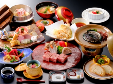 *【極会席】渓泉閣が誇るWメインが一度に味わえる