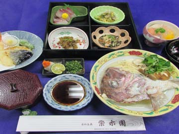 【瀬戸内産の鯛の酒蒸し付御膳】新鮮とれたての鯛を使用♪