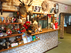 *フロントの周りには、可愛らしい人形達がコレクションされています。