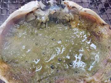【蟹甲羅焼】カニ味噌の香ばしい香りと濃厚な旨味