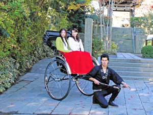憧れの人力車で鎌倉を散策♪