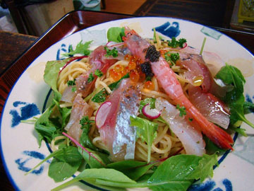 【お料理一例】海の幸の冷たいパスタ