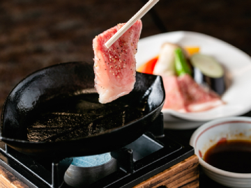飛騨牛の鉄板焼き