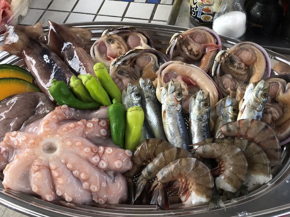 【BBQ食材】魚介類の一例（食材はその時々により変わります）