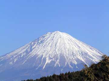 *コースから眺める富士山 雄大な富士山が眼前に迫ります。