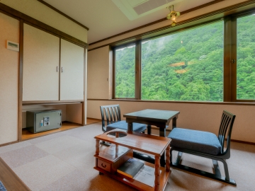 *新館和室(客室一例)/窓いっぱいに景色を眺める広縁での一時は格別です。