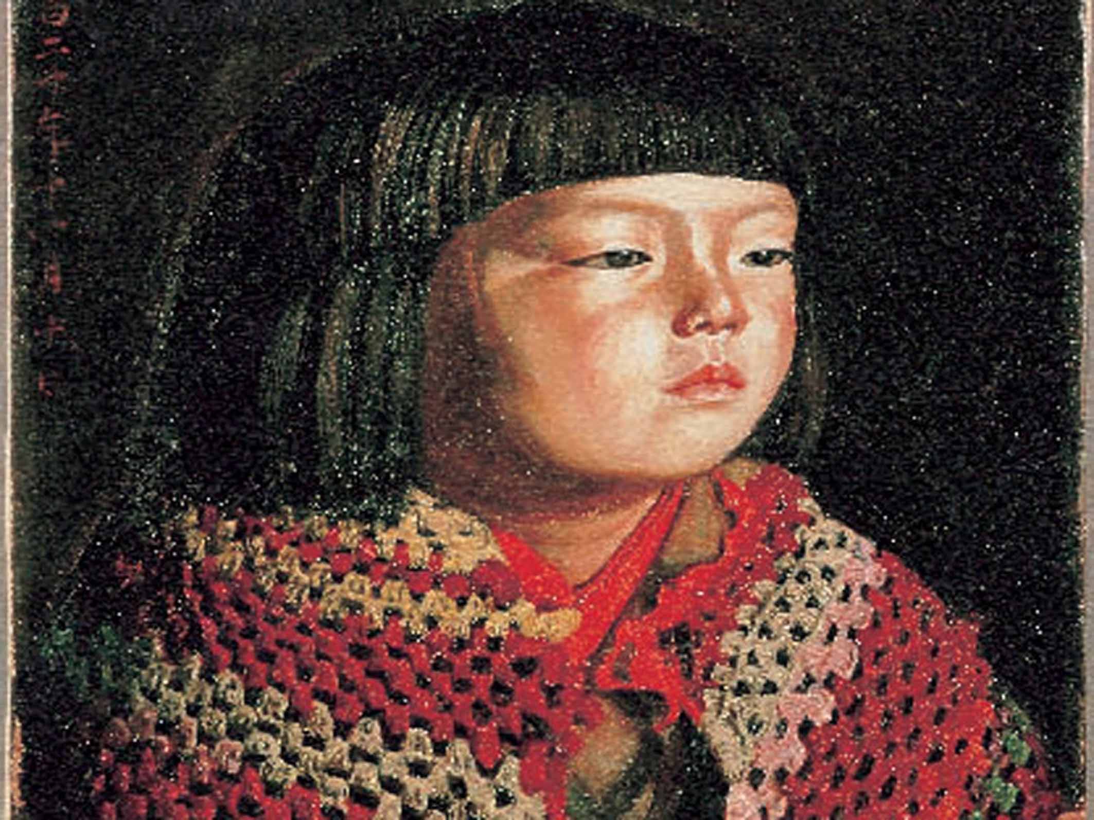 ウッドワン美術館新館では、岸田劉生《毛糸肩掛せる麗子肖像》を展示しています。