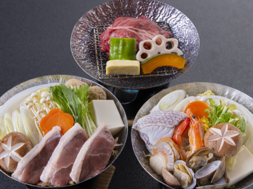 *【夕食/鍋(10月～3月)】メインとなる鍋料理。季節によって変わるのも魅力です。