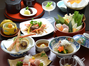 【良寛会席一例】四季折々の瀬戸内の恵みをぜいたくに。料理人自慢の逸品です。