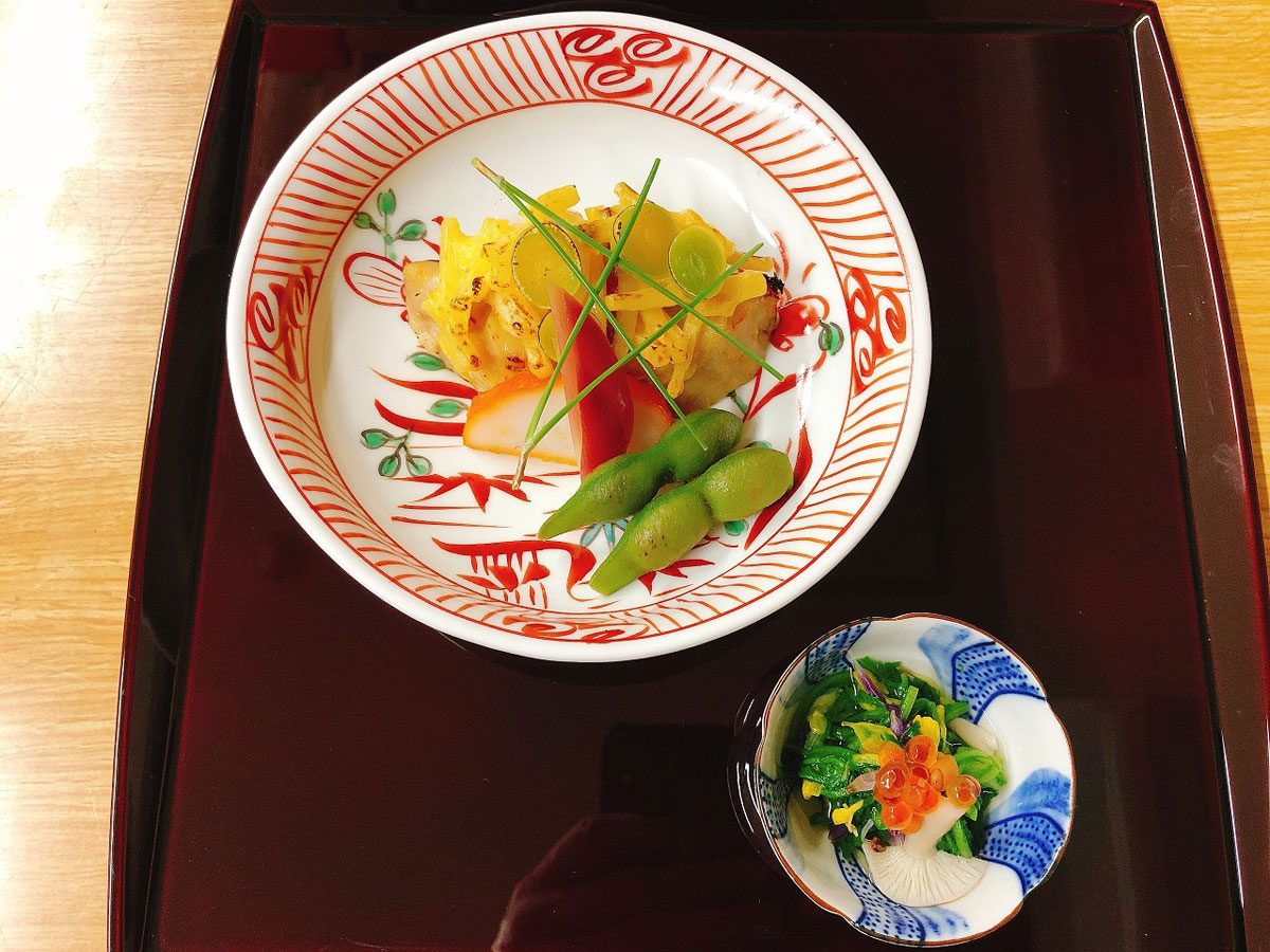 【夕食一例】焼肴。季節に合わせ、一品一品丁寧に御作りします。