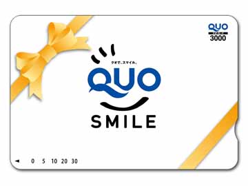 QUOカード3000円分付き★1枚あると便利♪書店・コンビニ・ガソリンスタンドでも使えます♪