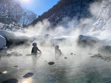 *冬の河原温泉。見渡す限り銀世界！