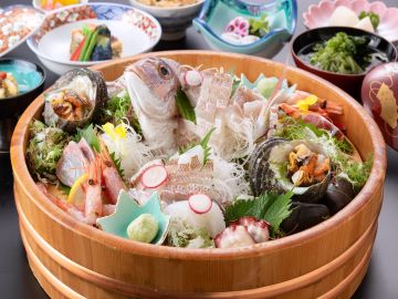 *【海鮮桶盛り付プラン】瀬戸内の新鮮な海の幸！写真は2人前となります。（一例）