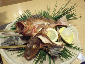 *【夕食例】自分で選んだお魚を焼き魚＆お造りで♪