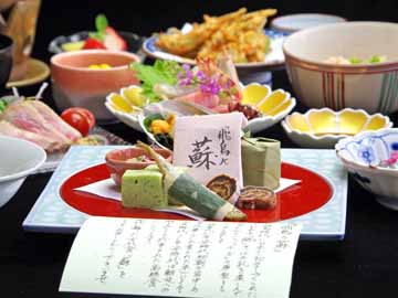 *【うまいもん会席一例】古代から伝わる珍しいお料理や、奈良の名物を堪能できるコースです♪