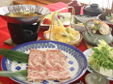 *【会席料理】春の特選会席（すき焼き）