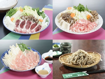 *夕食一例/3種類より選べるお鍋×幻の十割蕎麦に舌鼓！みゆきポークのしゃぶしゃぶがオススメ