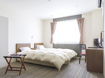 【ツインルーム】白を基調としたスタイリッシュなお部屋