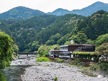 *【外観】清流・安田川からの馬路温泉