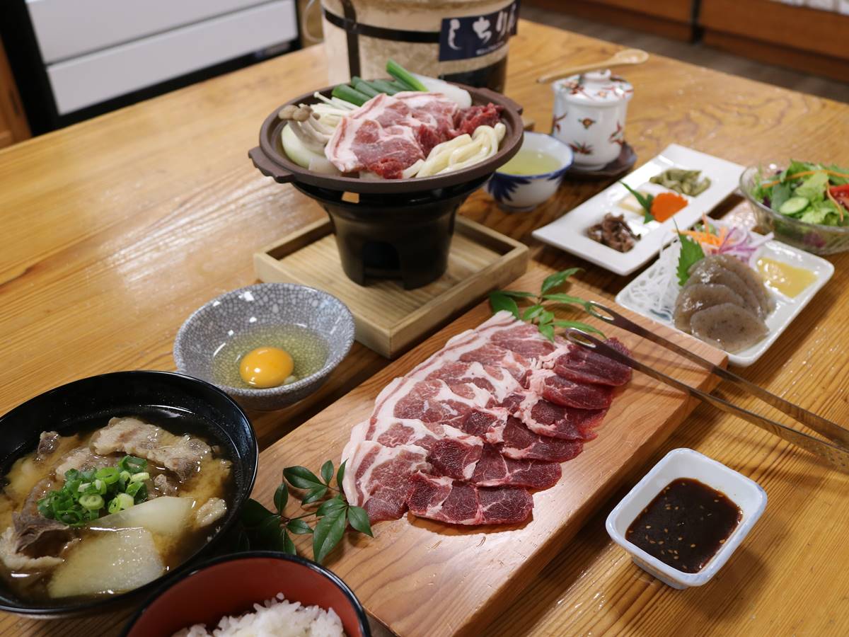 いのししすき焼きプラン～山の名物「いのしし」で満腹に！