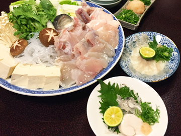 【とらふぐ一例】淡路産3年とらふぐ。身が引き締まり、旨みがたっぷり。