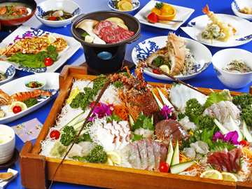【伊勢海老会席】プリップリの伊勢海老をお造りで、焼きで、存分にご堪能くださいませ！