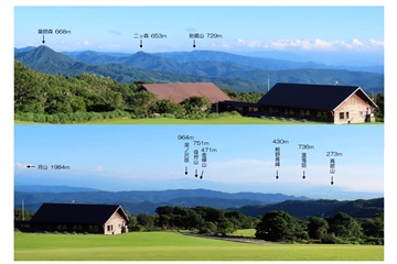 *旅行村から庄内平野付近の山