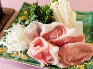 *【お料理/鹿角豚ロースしゃぶしゃぶ】鹿角の恵み、口いっぱいに。あっさり、だけど濃厚なしゃぶしゃぶ