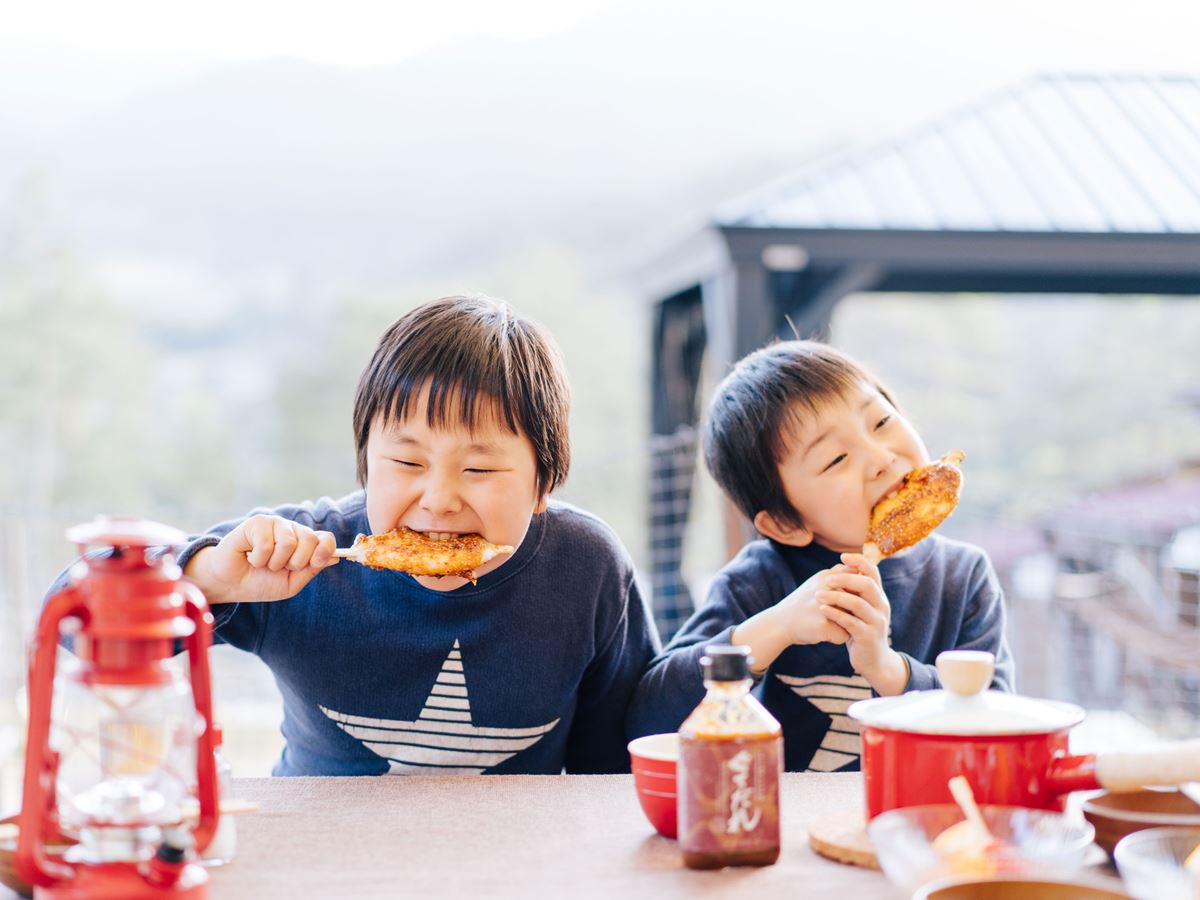 ＊【バーベキュー 一例】外で食べるご飯はとっても美味しい♪大自然の中で開放感もいっぱい