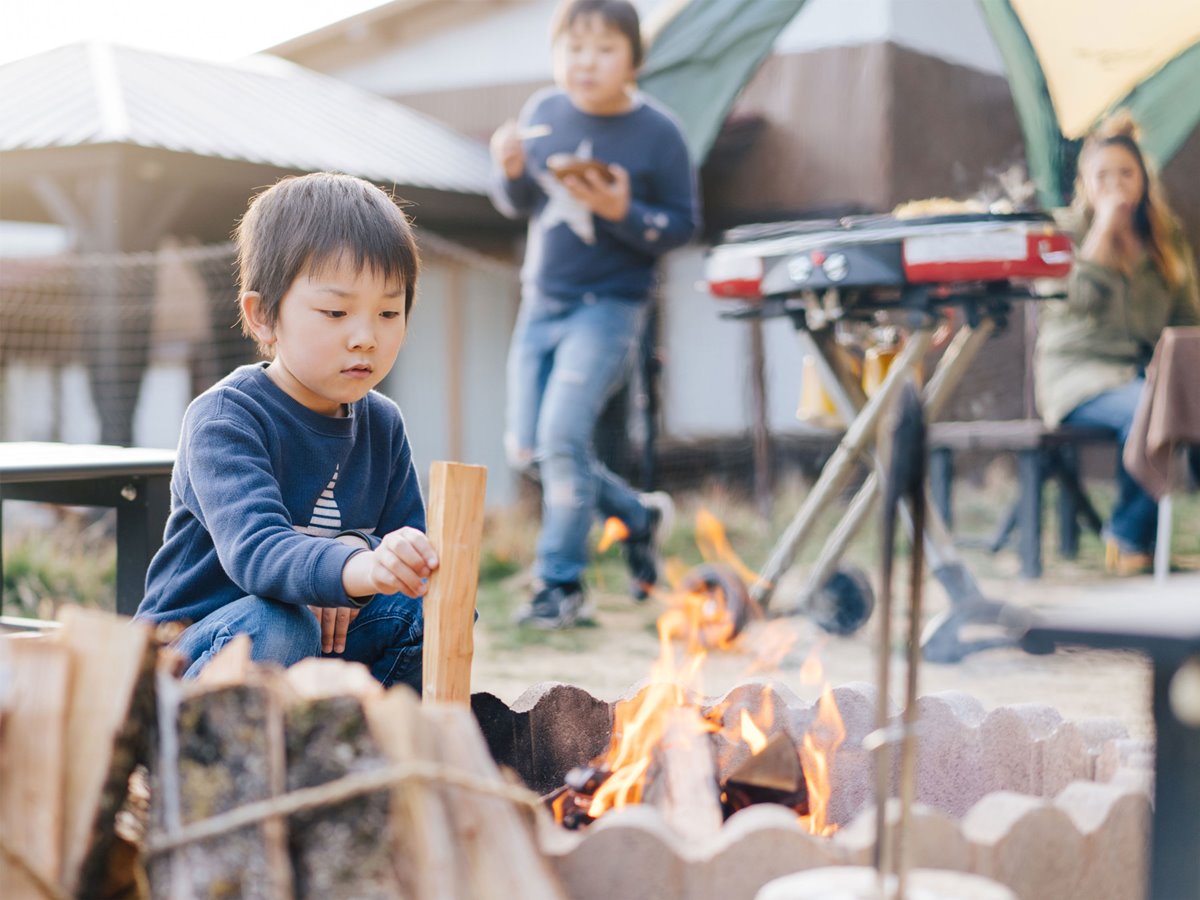 *【和室10畳＋テラス40平米】初めての火起こし・焚き火にワクワク！最高の想い出作り