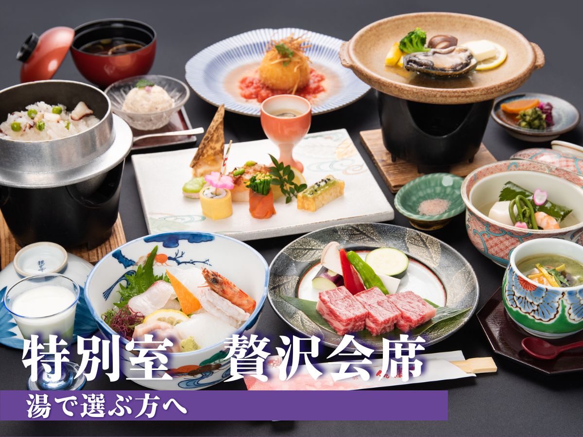 湯で選ぶ人に選んでほしい。内湯付き特別室は専用管理した、やさしい肌あたりの湯をご用意。