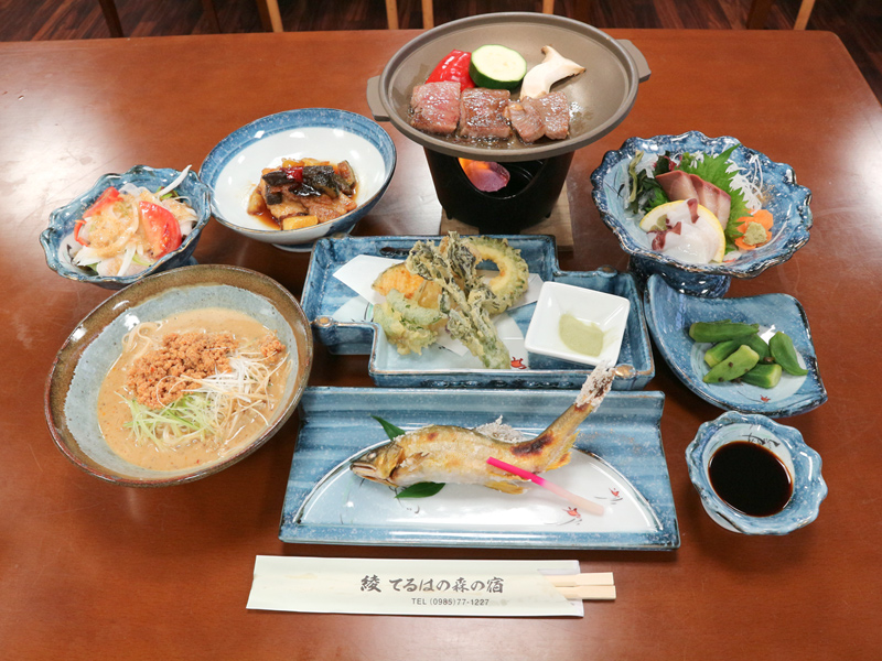 夕食/綾どれの食材を中心に小鉢、お刺身、焼き物・煮物等の料理長自慢料理です!
