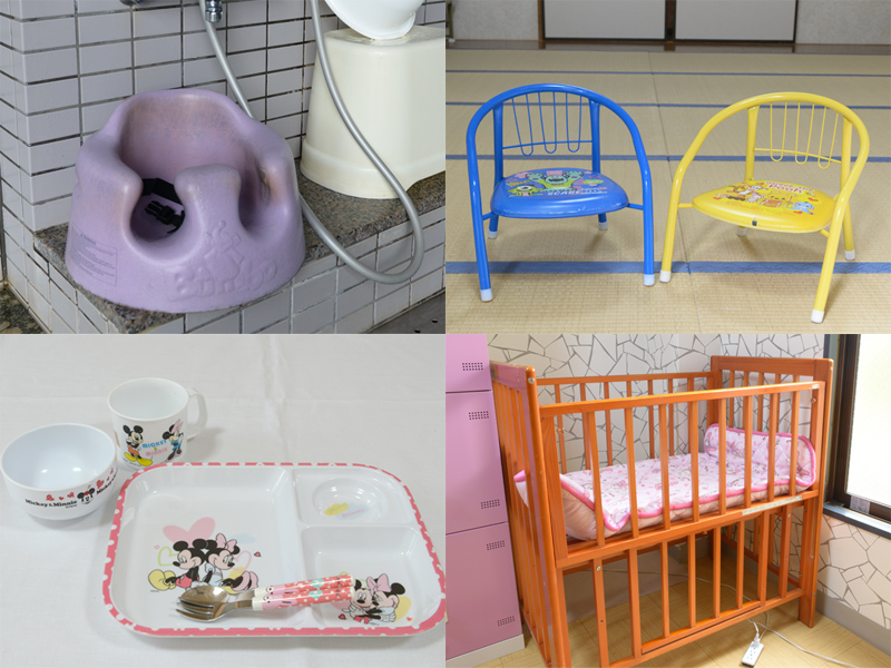 お子様用グッズも揃えております。