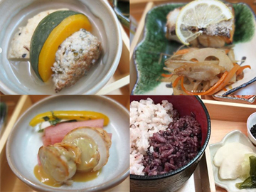 【ある日のご朝食(一例)】季節に合わせた、お客様にそっと寄り添うような手作りのお味を。