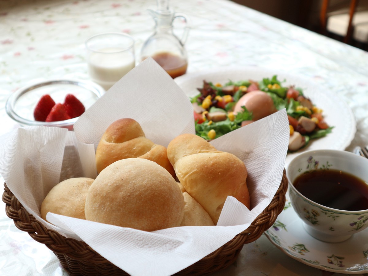 ＊朝食／焼きたてのパンは足利産の小麦「ゆめかおり」を使用しています。