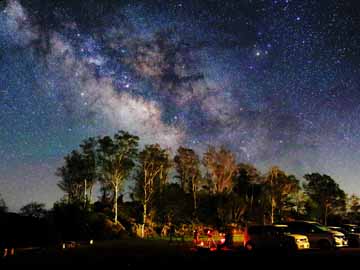 *当館から見える星空／晴れていれば見られる天の川