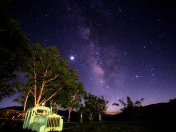 *当館から見える星空／日本で有数の星空の聖地