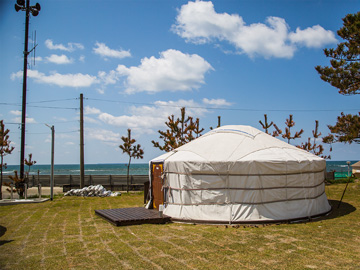 *伝統的なテント（ゲル）モンゴルの遊牧民族の移動式住居「ゲル」での宿泊を体験できます。